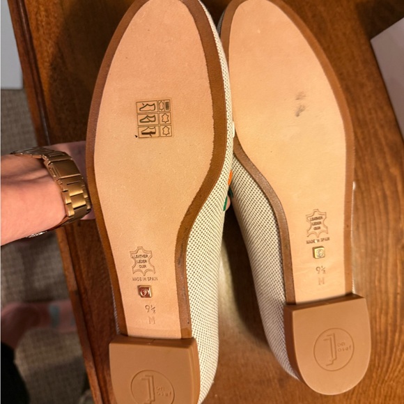 NWOT Jon Josef Tan Flat Loafers w/ multicolor Grommets Size 9.5 MSRP $225 - Picture 12 of 13